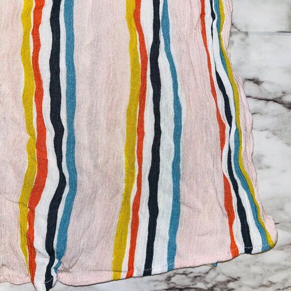 Ginger G Spaghetti Strap Striped Tank Top Pink Women M Spring Boho Cottage - Picture 3 of 5